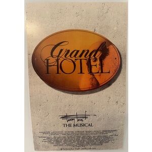 Grand Hotel Signed Broadway Poster 22" x 14" Shipped unframed